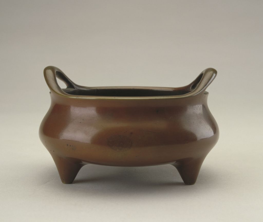 图片[1]-Xuande chestnut brown copper furnace-China Archive